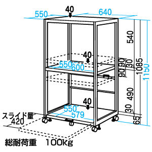 LPS-T107 �T�����T�v���C ���[�U�[�v�����^�X�^���h W640xD550mm�̏��i�摜2