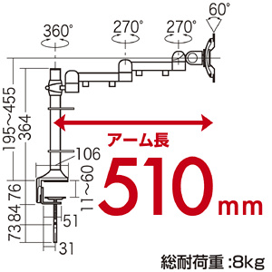 CR-LA504 �T�����T�v���C �������֐߃A�[���̏��i�摜2