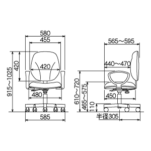 RZC-A309BK ���A�X OH�`�F�A (�u���b�N)�̏��i�摜3