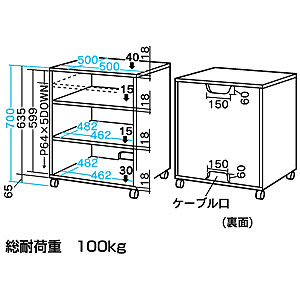 SPS-25K �T�����T�v���C ���^���[�U�[�v�����^�X�^���h�@W500xD500mm�̏��i�摜3