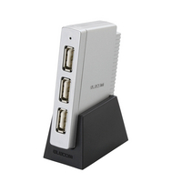 U2H-FC024SSV �G���R�� USB2.0�n�u 4�|�[�g (�V���o�[)�̏��i�摜1