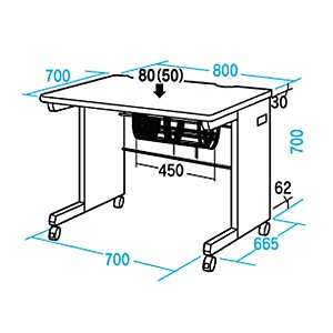 SH-F870 �T�����T�v���C SOHO�f�X�N�@W800xD700mm  2����̏��i�摜3